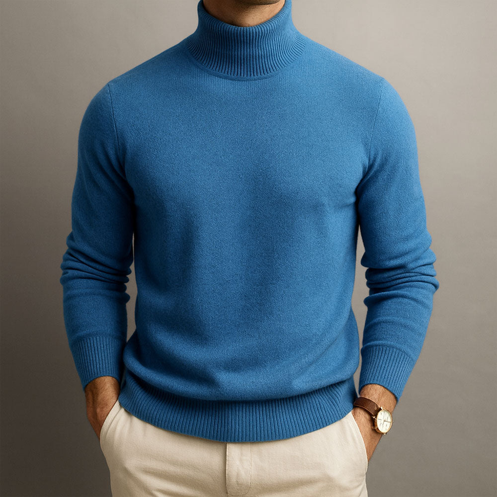 専用Cashmere High Gauge Turtleneck Sweater Everest Turtleneck Cashmere Sweater – Valerio Couture