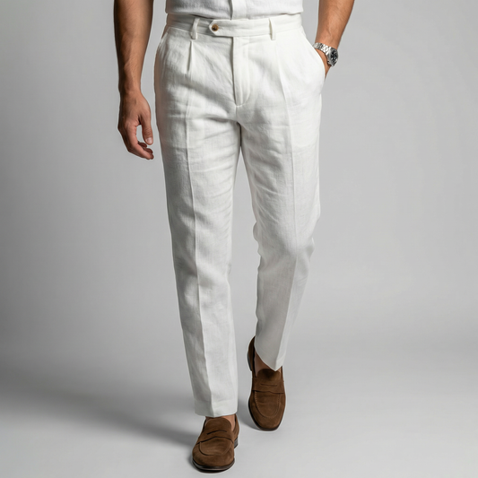 Linen Pleated Trouser