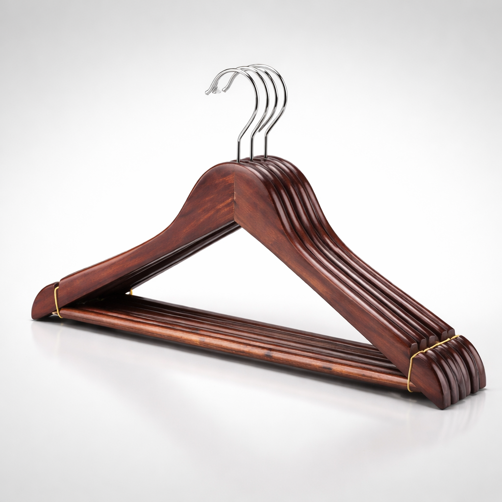 Premium Walnut Wooden Hangers